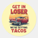 Recherche de humour taco autocollants Vintage
