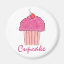 Recherche de cupcakes magnete Cupcake rose