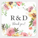 Recherche de fleur de mariage autocollants Monogramme