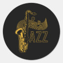 Recherche de saxophoniste autocollants Jazz