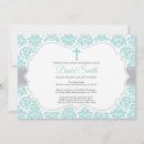 Recherche de turquoise baptême invitations Religieux