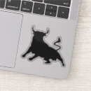 Recherche de taureaux autocollants Silhouette