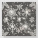 Zoek naar sneeuwvlokken onderzetters Zwart