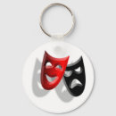 Recherche de masque de théâtre porteclés Noir