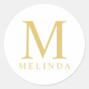 Recherche de or et blanc autocollants Monogramme
