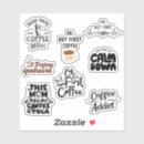 Recherche de café drôle autocollants Motivation