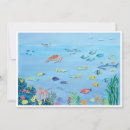 Recherche de barrière corail vœux cartes Aquarelle