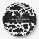 Recherche de vaches assiettes en papier Impression de vache
