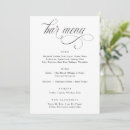 Recherche de bar mariage menus Calligraphie