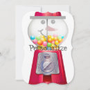 Recherche de machine de gumball invitations Mignon