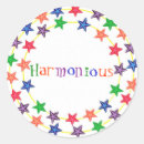 Recherche de étoile en cercle autocollants Coloré