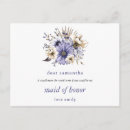 Recherche de maid of honor demoiselle honneur cartes Fleurs