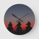 Recherche de cowboy horloges Coucher de soleil