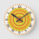 Recherche de mandala orange horloges Jaune