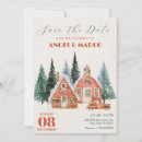 Recherche de maison vintage dans la neige cartes postales Voiture