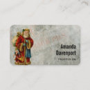 Recherche de le père noël cartes visite Vintage