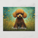 Recherche de caniche standard vœux cartes Miniature