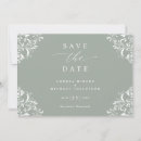 Recherche de sage green wedding save the dates Vintage