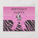 Recherche de rose zèbre invitations Pour enfants