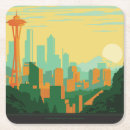 Recherche de seattle dessous de verres Rétro