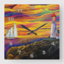 Zoek naar vuurtoren klokken Oceaan