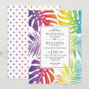 Recherche de couleurs tropicales invitations Feuille tropical