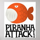 Recherche de piranhas posters Mer