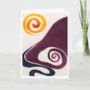 Recherche de spirale bleue vœux cartes Aquarelle