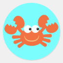 Recherche de crabe drôle autocollants Illustration