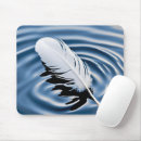 Recherche de plume blanche tapis souris Bleu