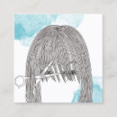 Recherche de dessin de fille cartes visite Coiffeuse