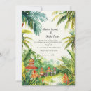 Recherche de paysage tropical invitations Aquarelle