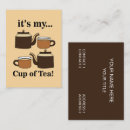 Recherche de tasse de thé cartes visite Théière