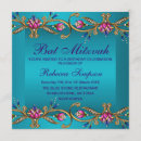 Recherche de floral bar bat mitzvah invitations Bleu
