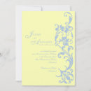 Recherche de simplicité élégante invitations Bleu
