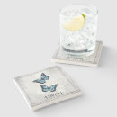 Recherche de papillon bleu dessous de verres Pour elle
