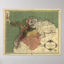 Recherche de carte de la colombie posters Antique