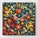 Recherche de motif floral horloges Vintage