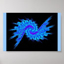 Recherche de fractale spirale posters Bleu