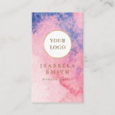 Recherche de tendresse cartes visite Aquarelle
