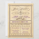 Recherche de vintage de style mariage invitations Crème
