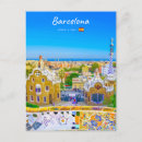 Recherche de guell de parc cartes postales Barcelone