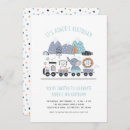 Recherche de animal train anniversaire invitations Boy