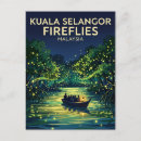 Recherche de lucioles cartes postales Nuit