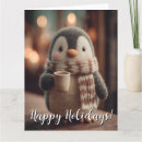 Recherche de pingouins mignons noël cartes Hiver