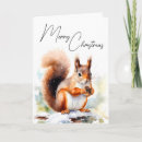 Recherche de écureuil noël cartes Aquarelle