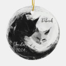 Recherche de chat noir et blanc ornements Noël