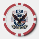 Recherche de drapeau américain jetons poker Rouge blanc bleu