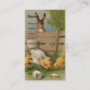 Recherche de poussins de pâques cartes visite Vintage