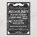 Recherche de moustache noire invitations Vintage